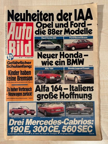 Auto bild 1987 audi - audi, 200